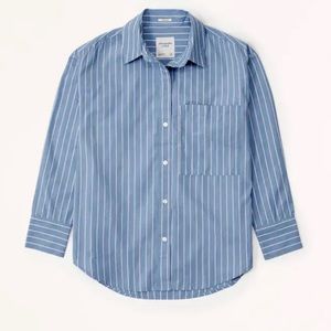 Abercrombie Oversized Poplin Button-Up Shirt